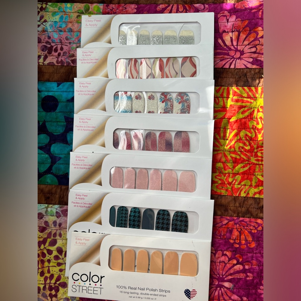 Bundle of 7 Unopened Color Street Nail Sets